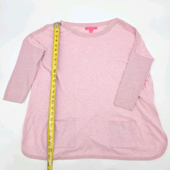 Lilly Pulitzer Cobo Oversized Sweater Womens XS Heathered Pink Tropics Fall Glam - Picture 5 of 8